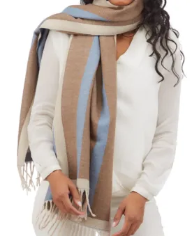 Cozy Reversible Cashmere-Like Super Soft Scarf with Tassels