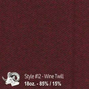 Wool Swatch - 12 - Wine Twill