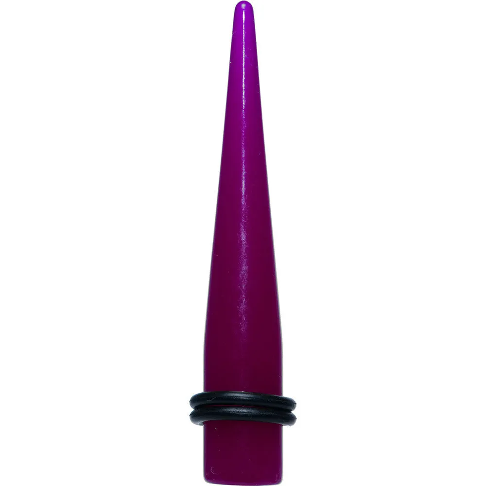 00 Gauge Acrylic Purple Taper