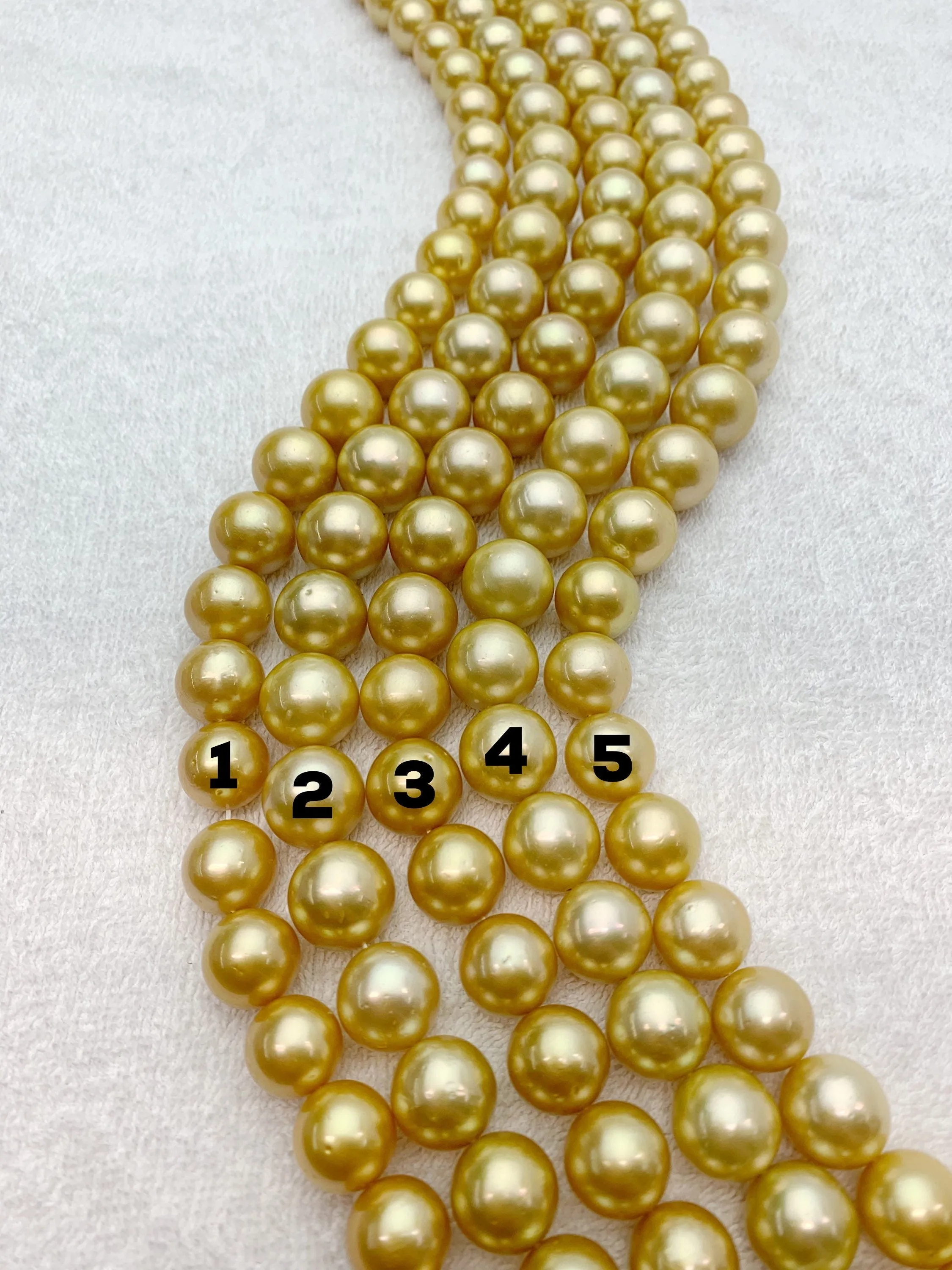 17mm Golden South Sea Strands, Natural colors, south sea pearls, 50% Off! (936)