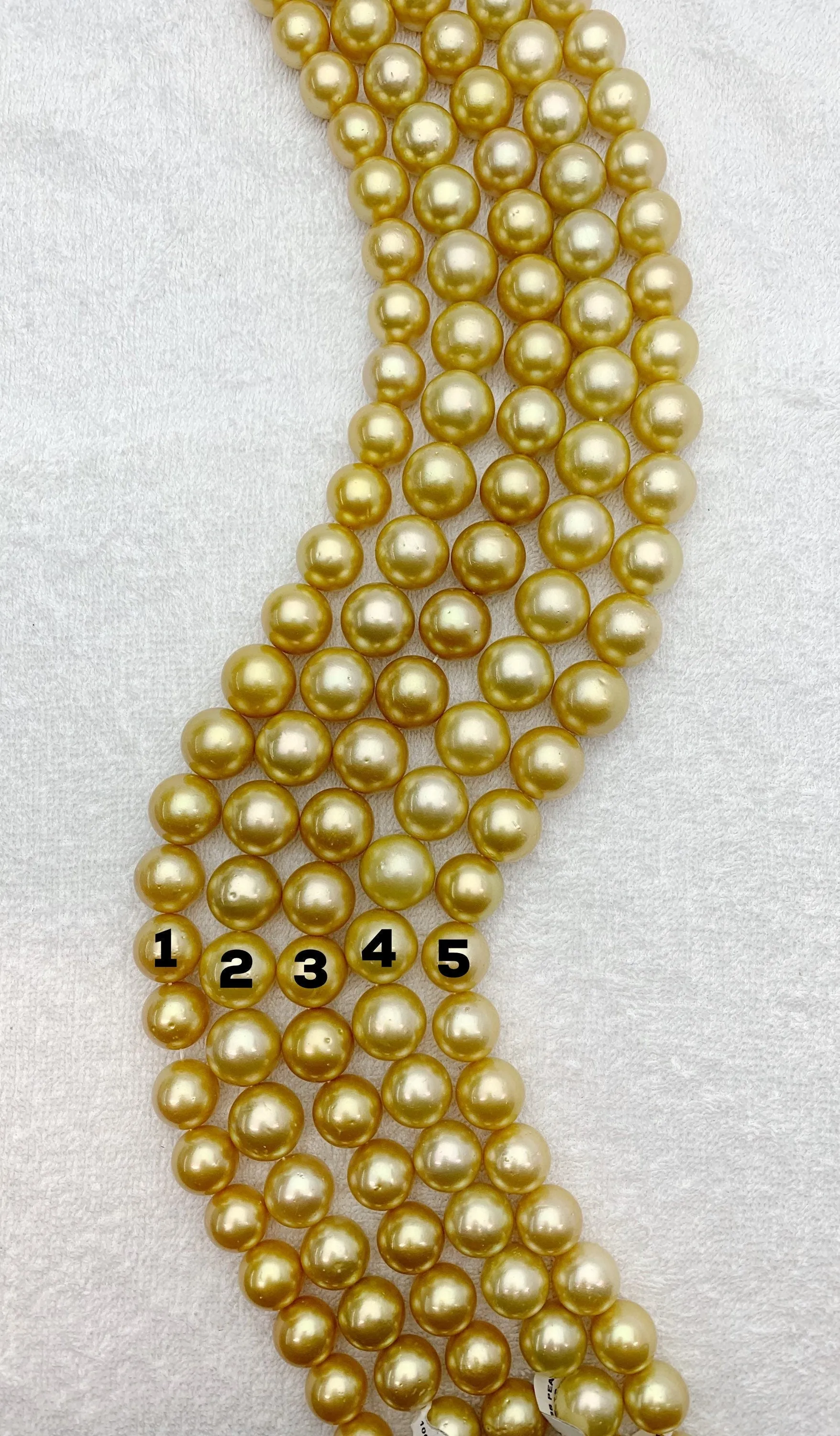 17mm Golden South Sea Strands, Natural colors, south sea pearls, 50% Off! (936)