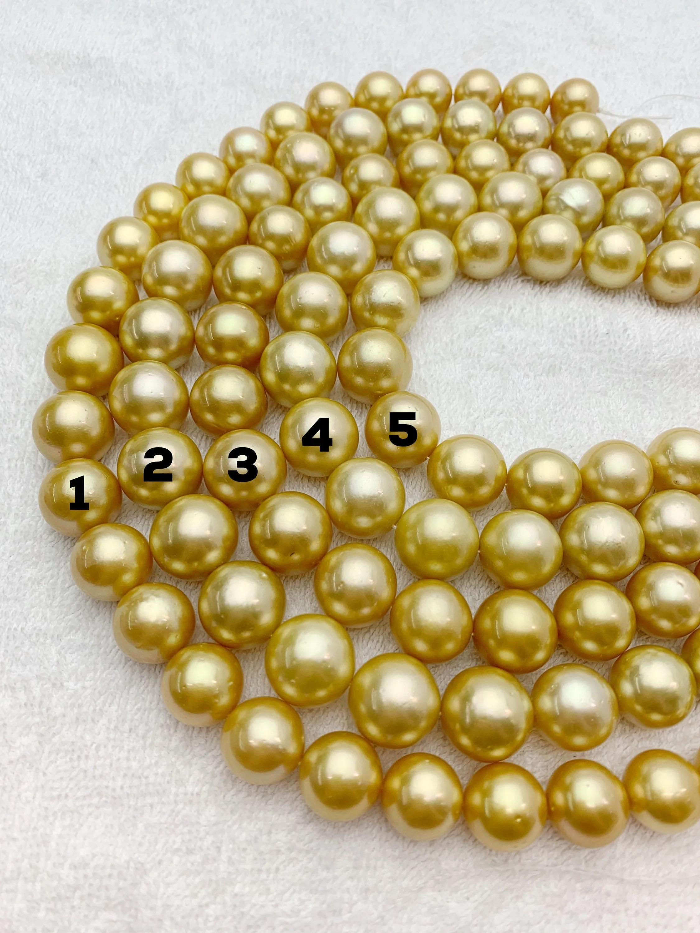 17mm Golden South Sea Strands, Natural colors, south sea pearls, 50% Off! (936)