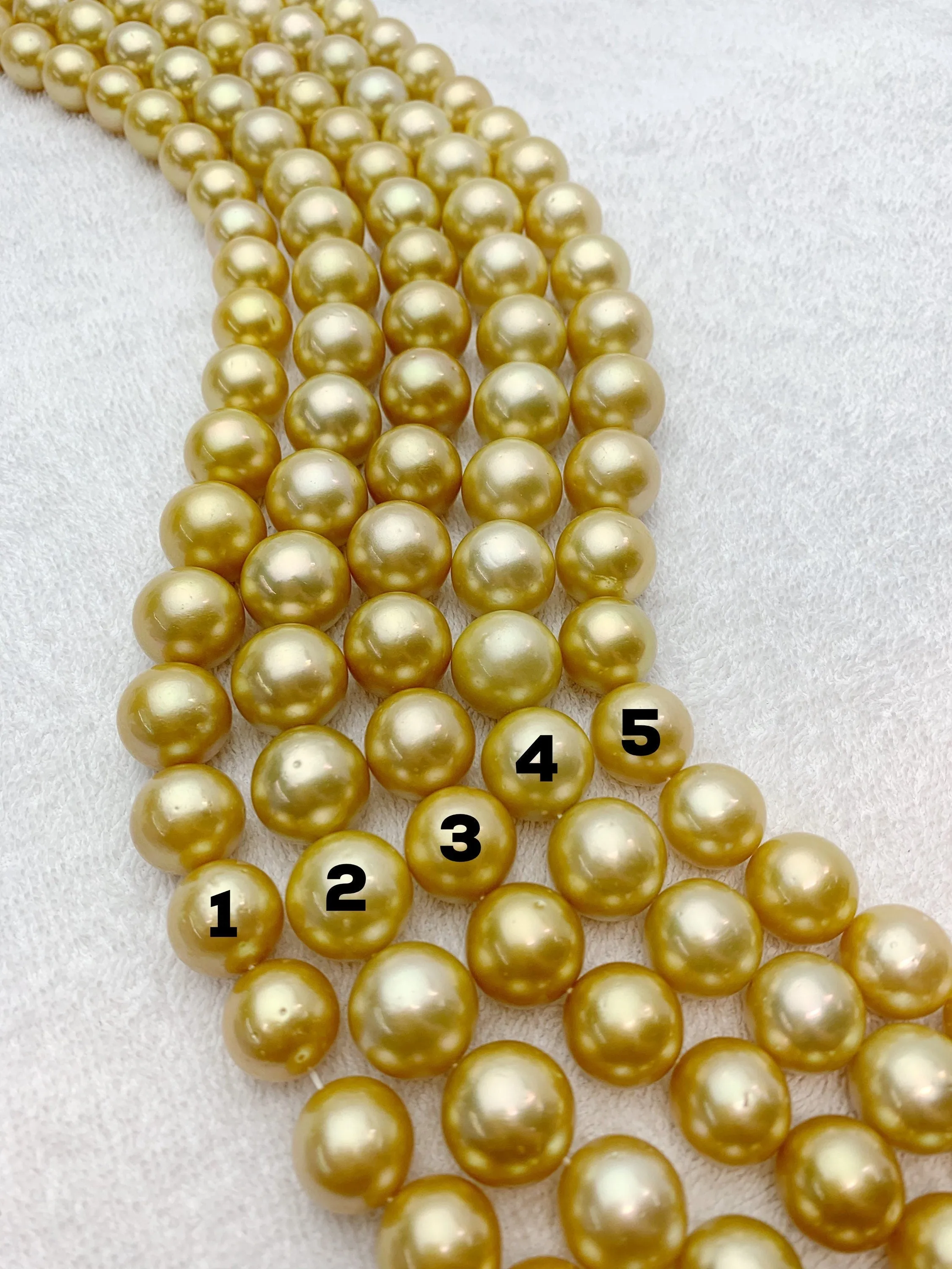 17mm Golden South Sea Strands, Natural colors, south sea pearls, 50% Off! (936)