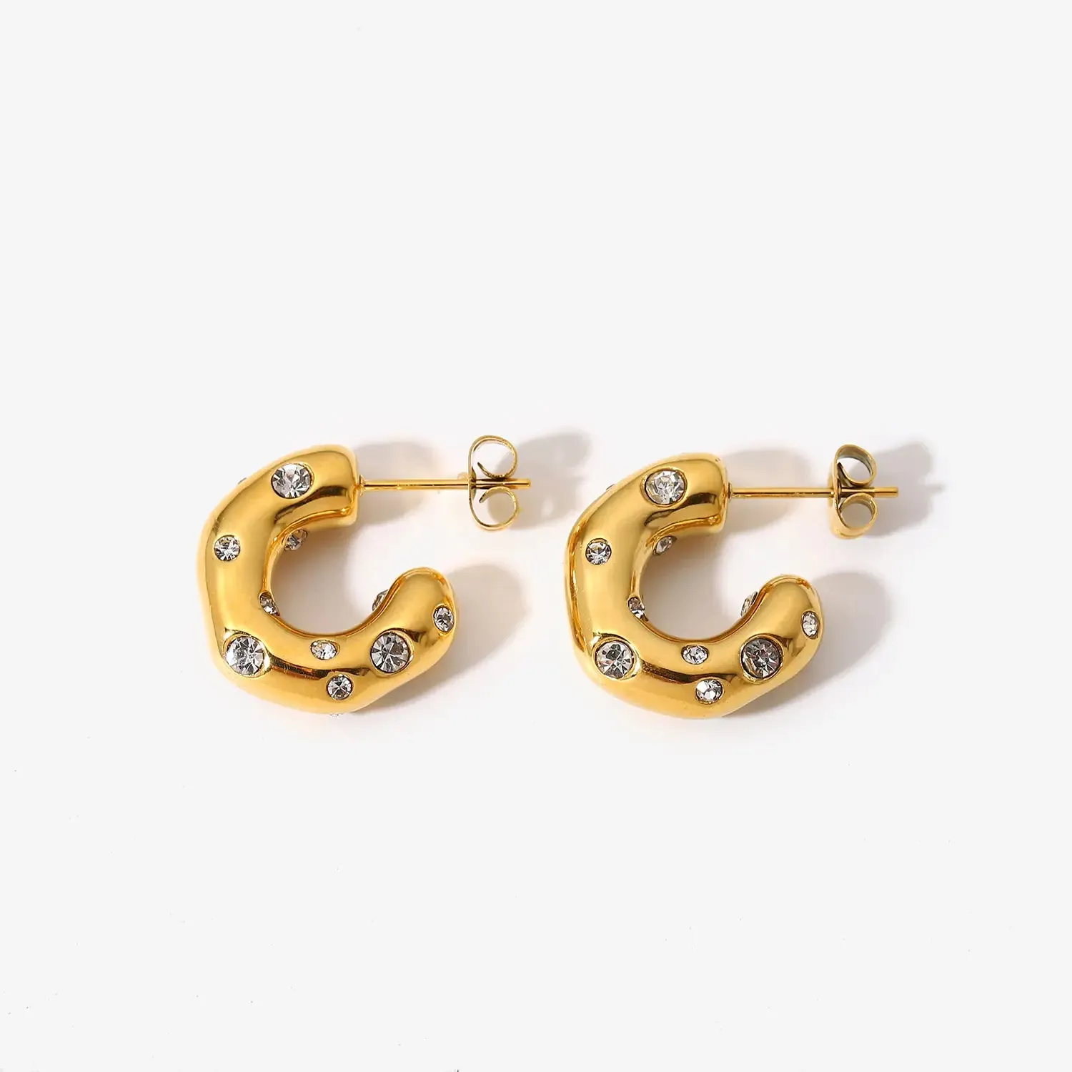 18K Gold Plated Hoop Earrings