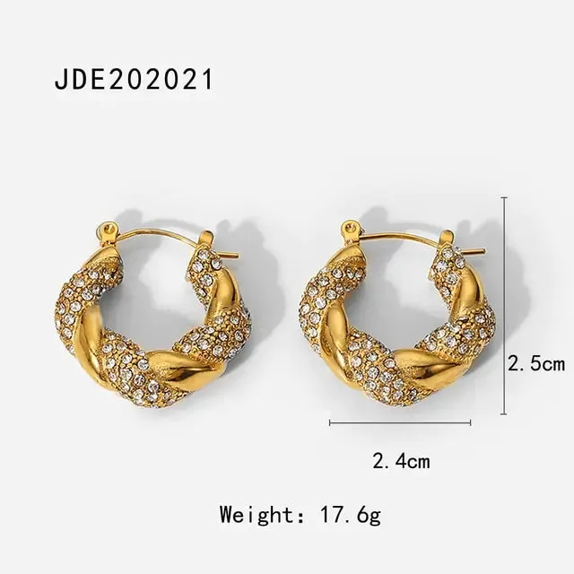 18K Gold Plated Hoop Earrings