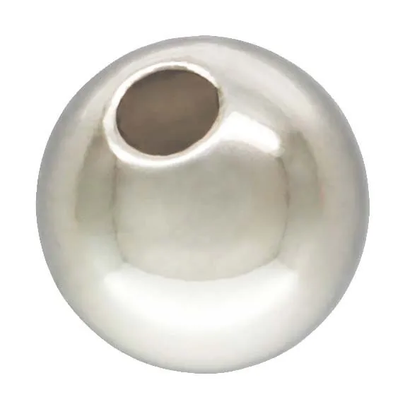 3.0mm Bead Light 0.9mm Hole, Sterling Silver. Made in USA. #5001203