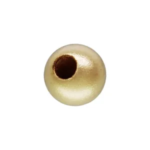 3.0mm Sandblast Bead 1.0mm Hole, 14k gold filled. Made in USA. #4004730SB