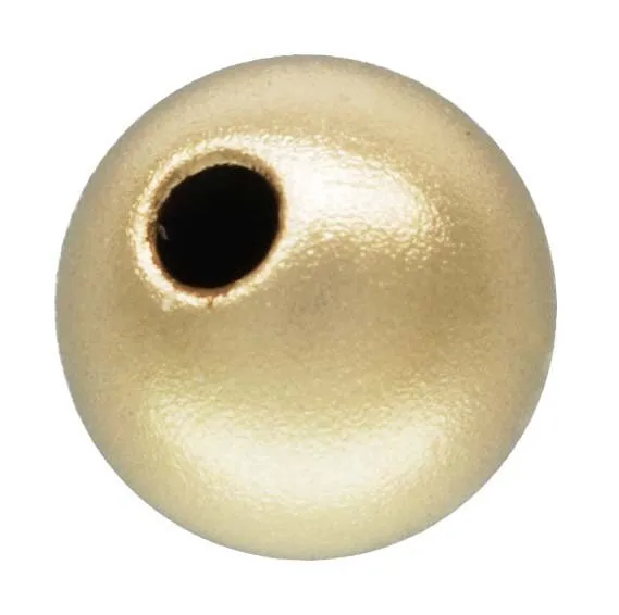 4.0mm Sandblast Bead 1.0mm Hole, 14k gold filled. Made in USA. #4004740SB