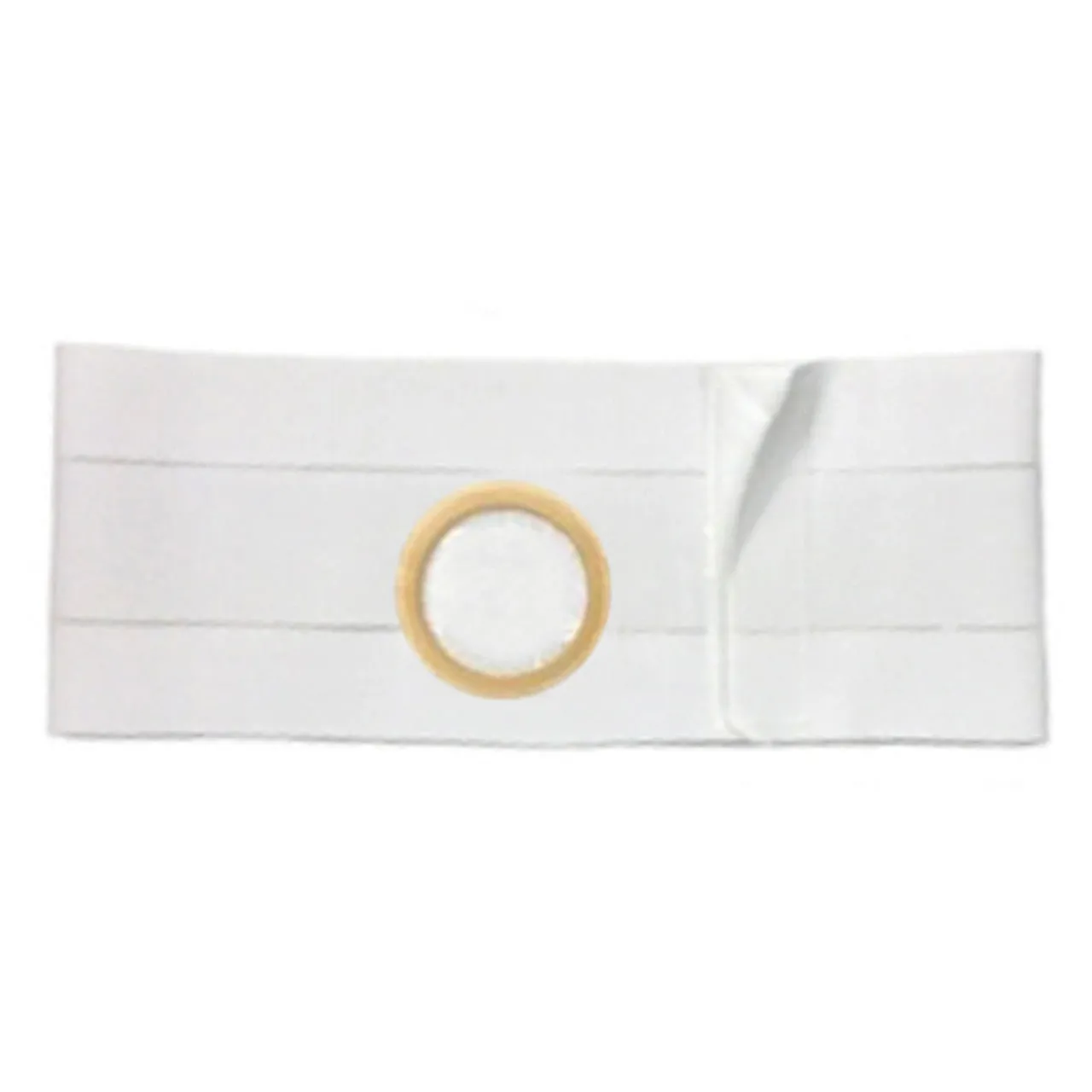 5" White, Regular Elastic, Flat Panel Belt, Large, 2-1/8" Center Opening