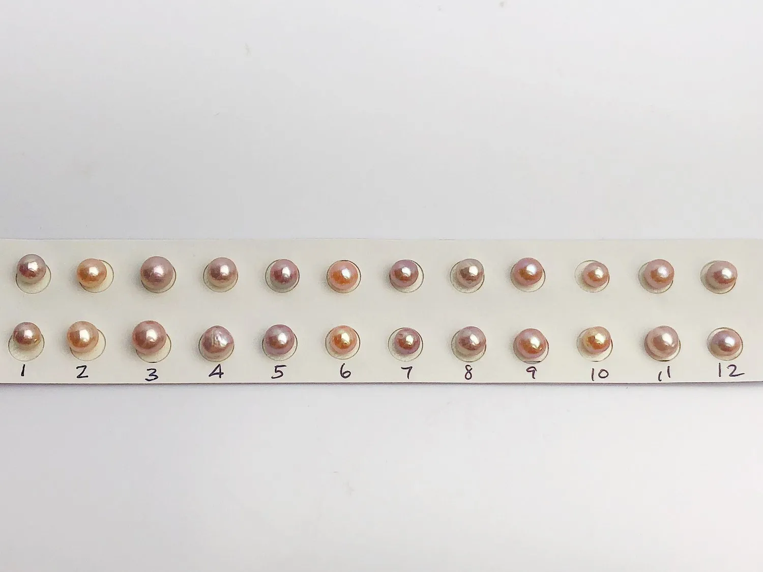 6-7mm Pairs Edison Matched Pearls, AA, Near Round, Natural Color (596)