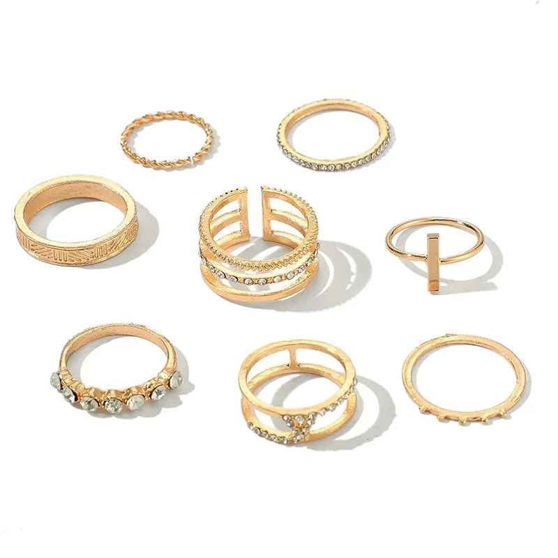 8pcs/set Rings for Women