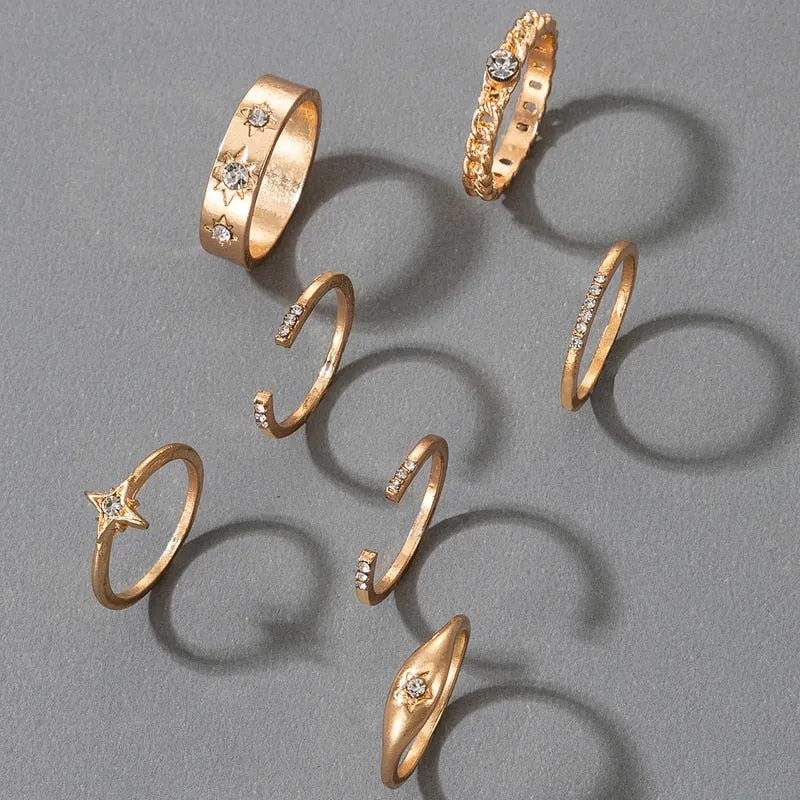 8pcs/set Rings for Women