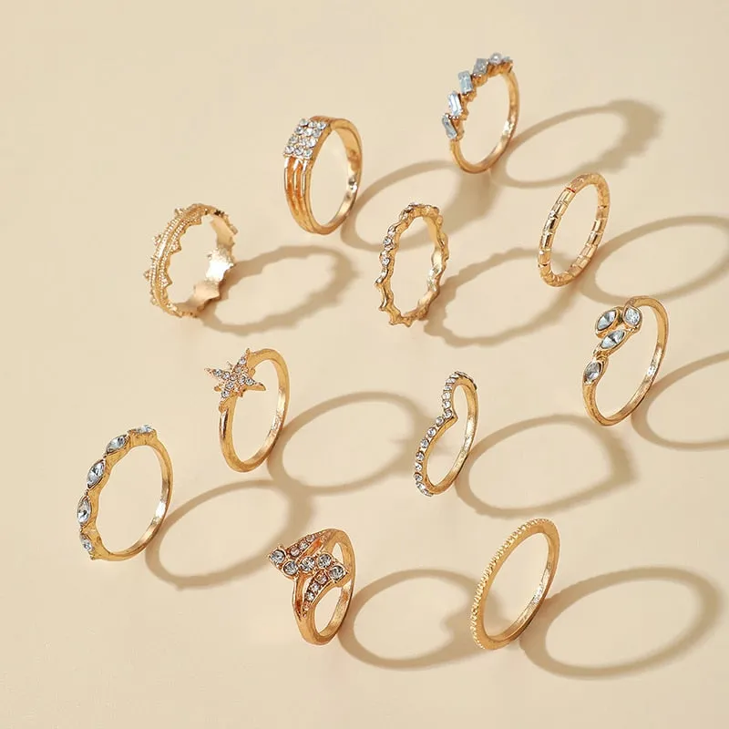 8pcs/set Rings for Women