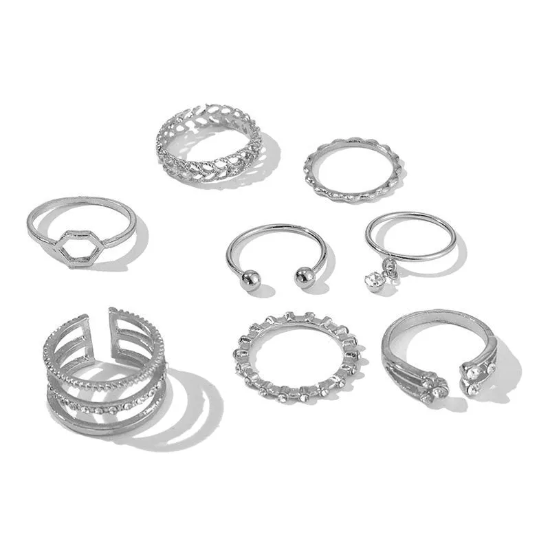 8pcs/set Rings for Women