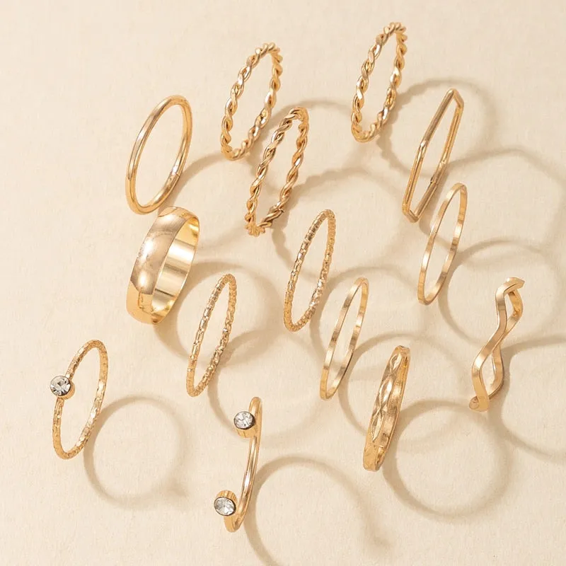 8pcs/set Rings for Women