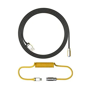 Akko Coiled Aviator Cable V2 (Black & Gold)