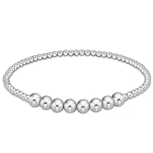 Classic Sterling Beaded Bliss 2.5mm Bead Bracelet - 5mm Sterling