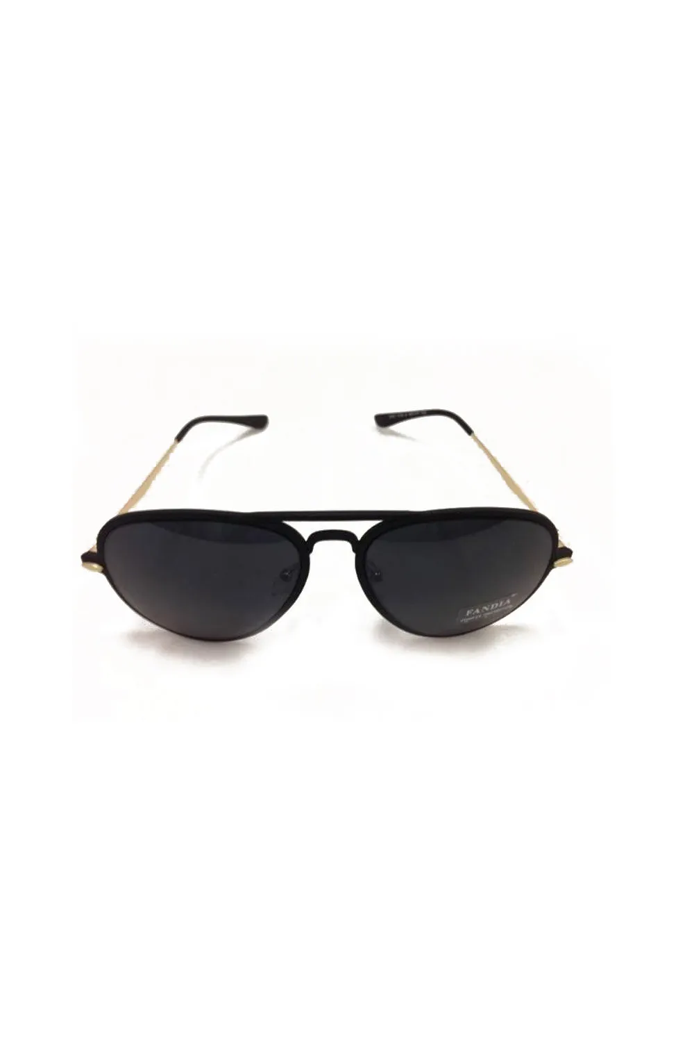 Clear Aviator Sunglasses with Metal Gold Arms