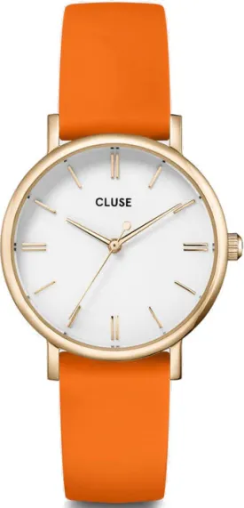 CLU Watch Pavane Petite Silicone ORSange Gold