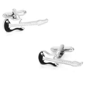 Colour Bass Electric Guitar Cufflinks