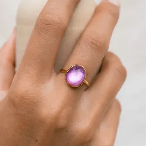 Deep Lavender Statement Ring - Window to my Soul