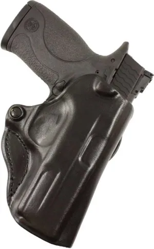 Desantis Mini Scabbard Holster - Rh Owb Leather S/a Hellcat Blk