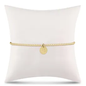 egirl Classic Gold 2mm Bead Bracelet- be you. Small Gold Disc