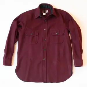 Long Tail Button Down Shirt - 33 - Rich Burgundy