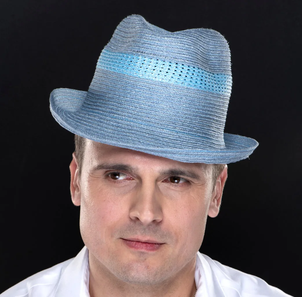 M1705- Blue fedora for men