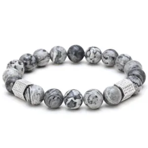 Marble Haze Natural Stone Beaded Bracelet