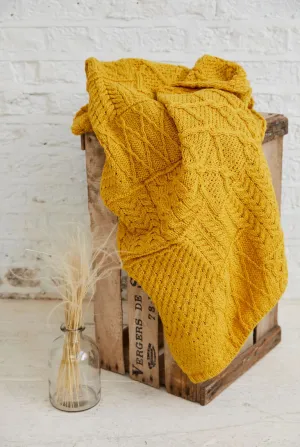 Merino Throw - Sunny Yellow