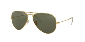 Ray-Ban Aviator Classic Polarized Sunglasses - Polished Gold/Classic Green