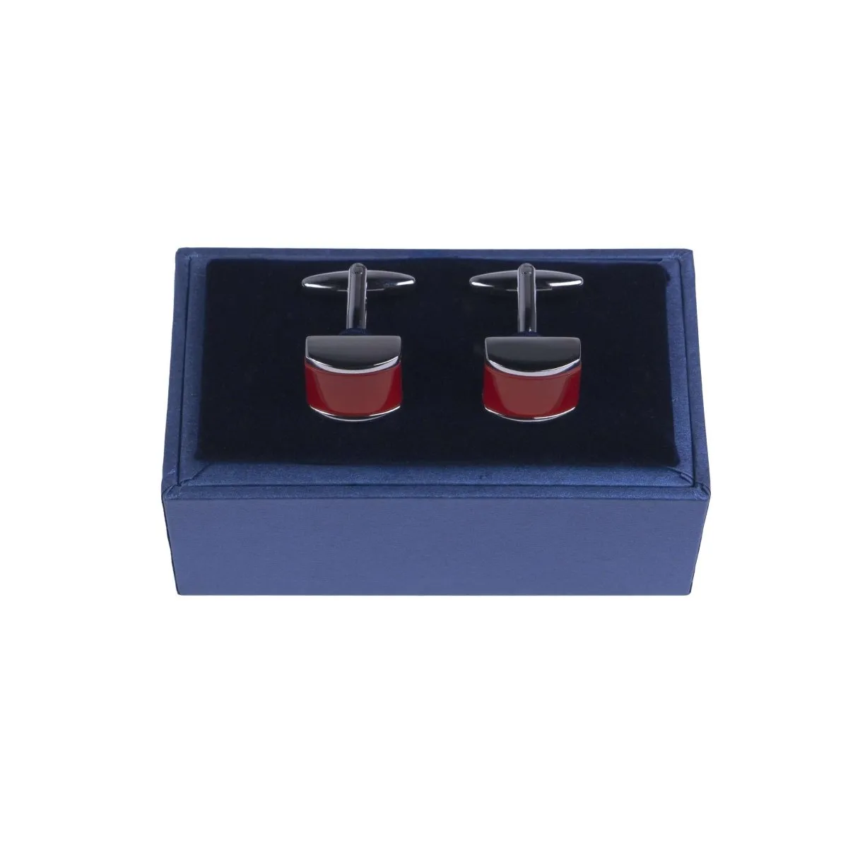 Red Modern Square Cufflinks