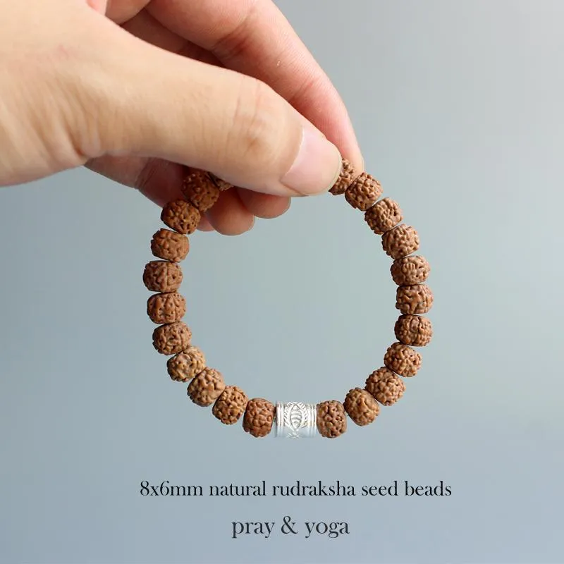 Rudraksha Seed Prayer &amp Healing Beads Bracelet