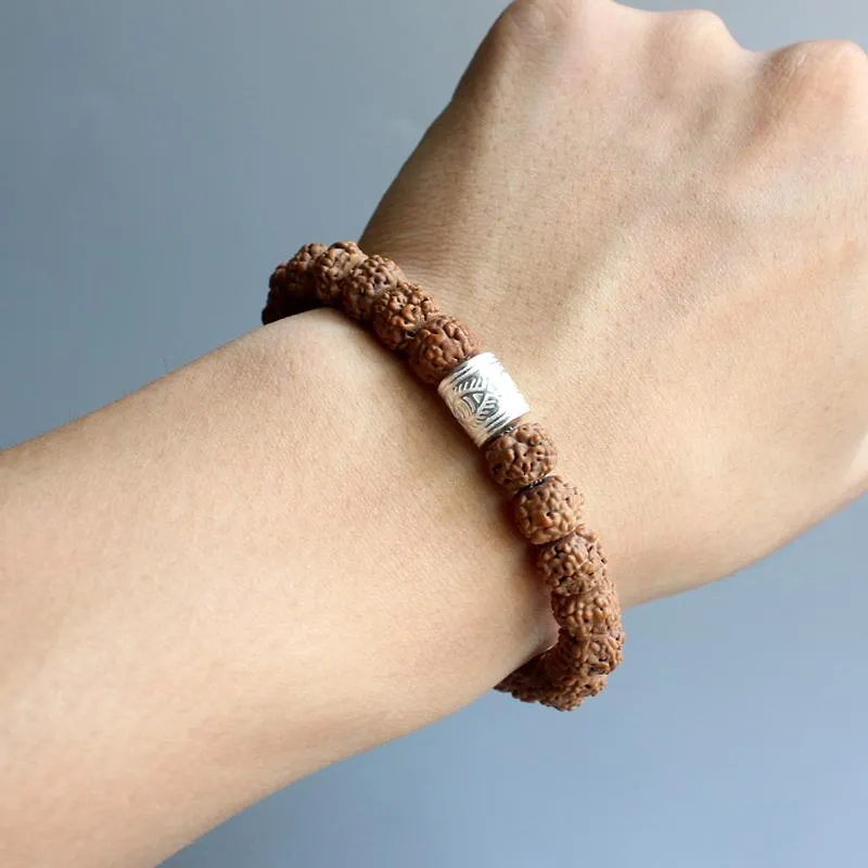 Rudraksha Seed Prayer &amp Healing Beads Bracelet