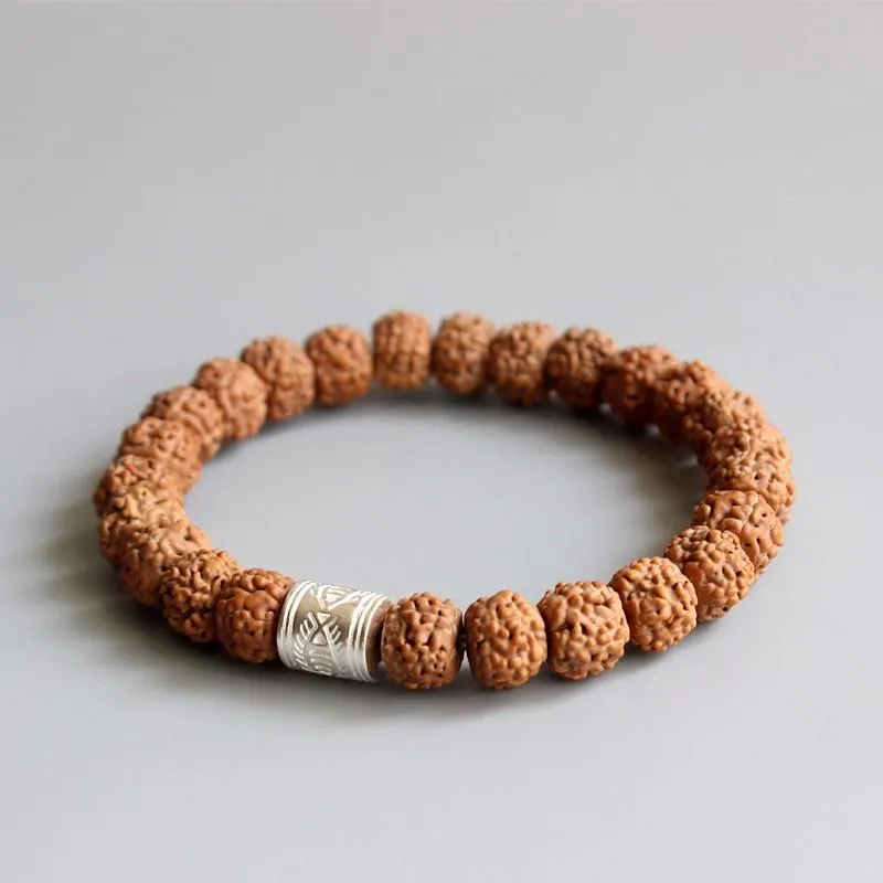 Rudraksha Seed Prayer &amp Healing Beads Bracelet