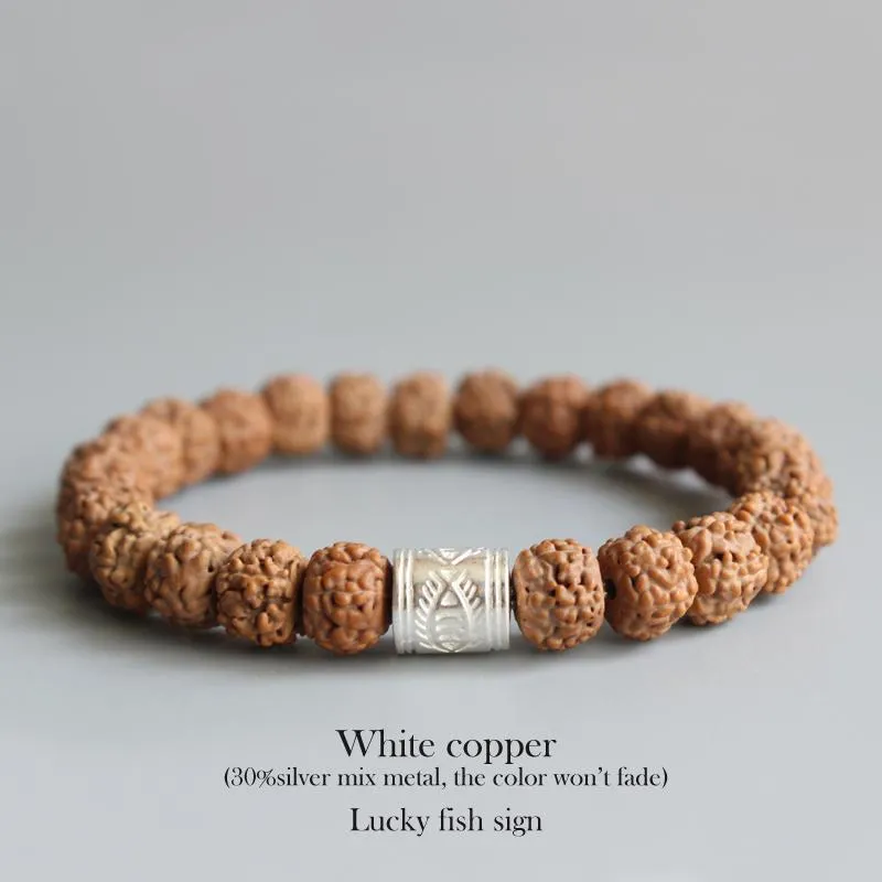 Rudraksha Seed Prayer &amp Healing Beads Bracelet