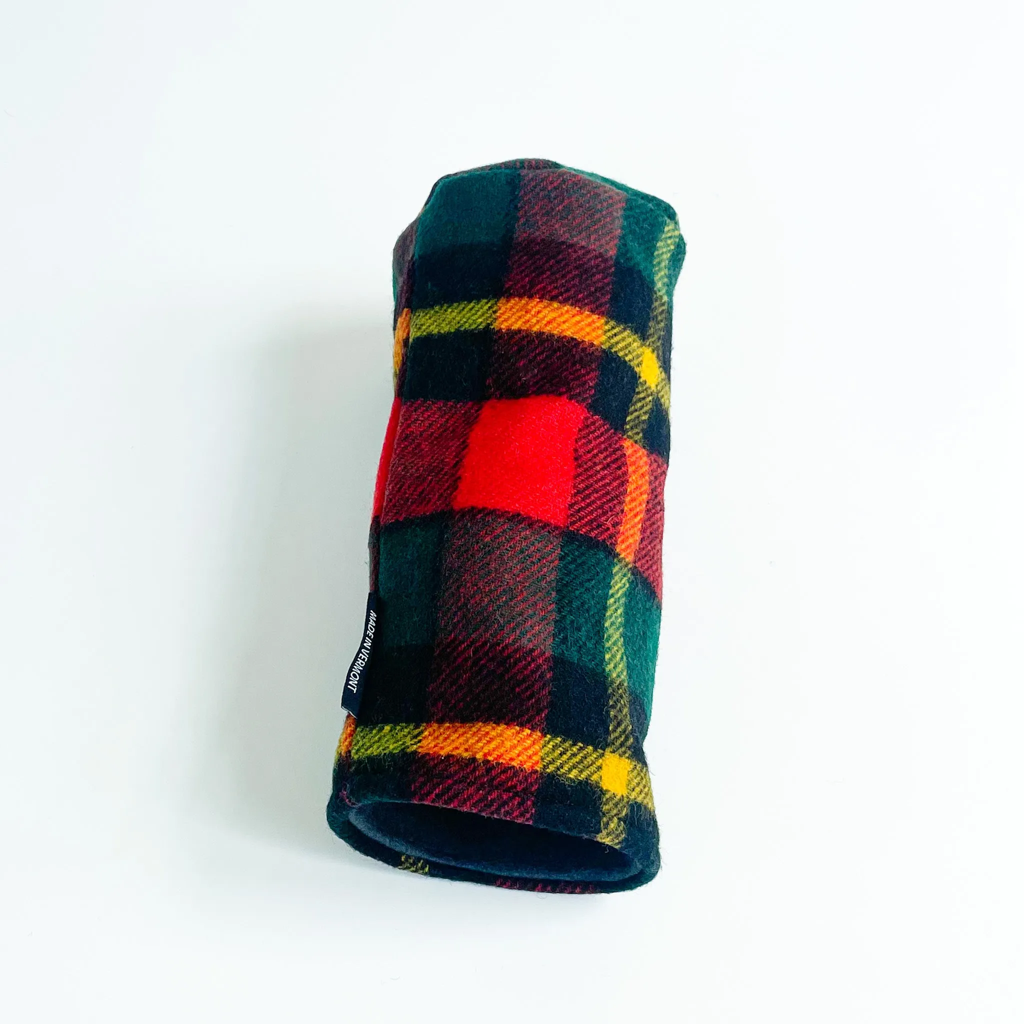 Wool Driver Headcover - Bright Red Green Yellow